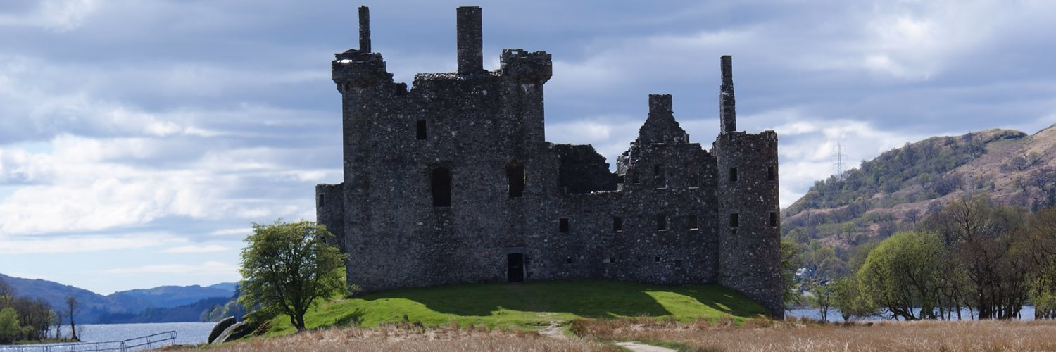Kilchurn Castle at the north end of Loch Awe